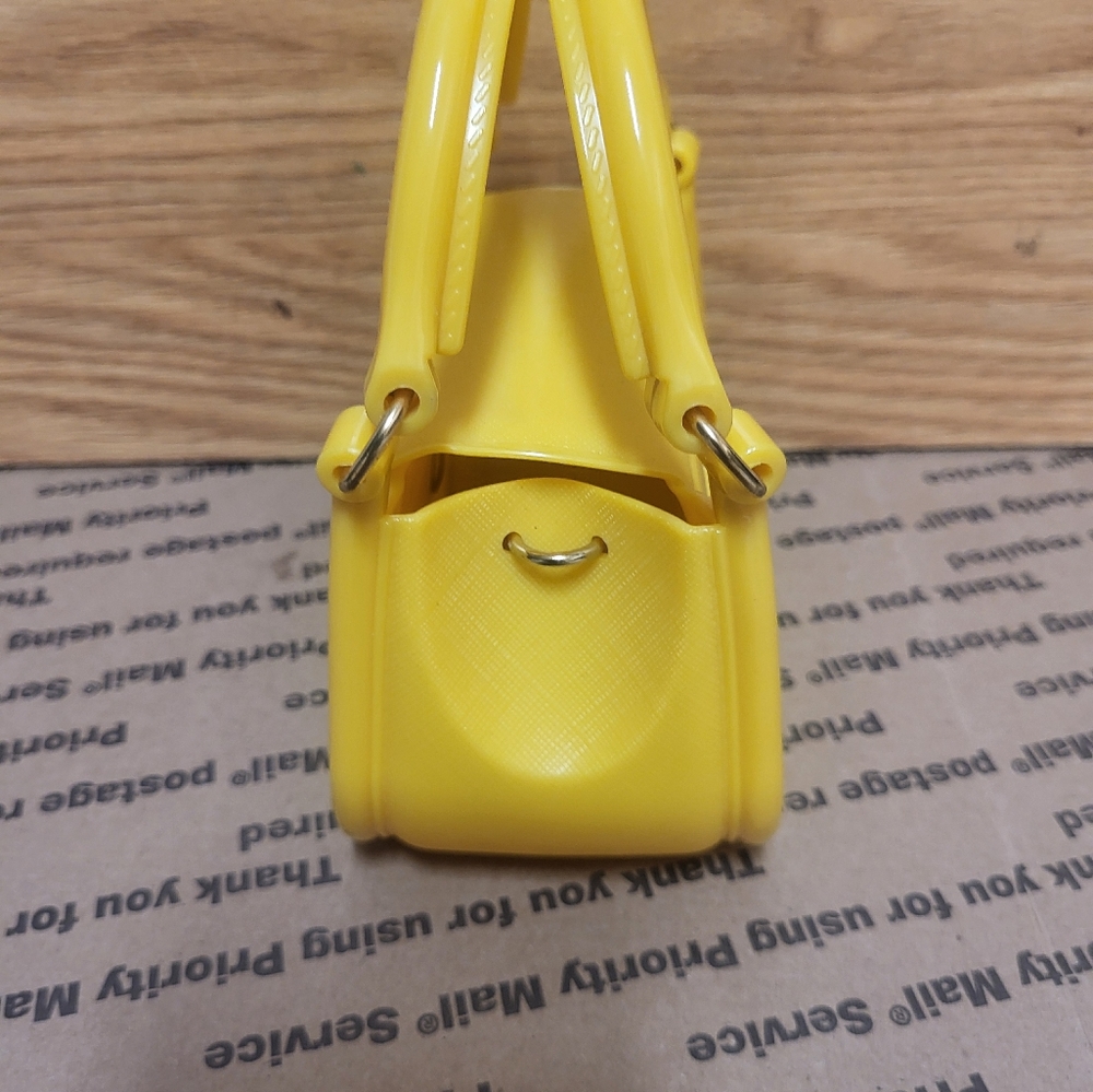 Mini Purse Yellow with Costume Pearl Snap latch Women/Girls - Picture 3 of 10